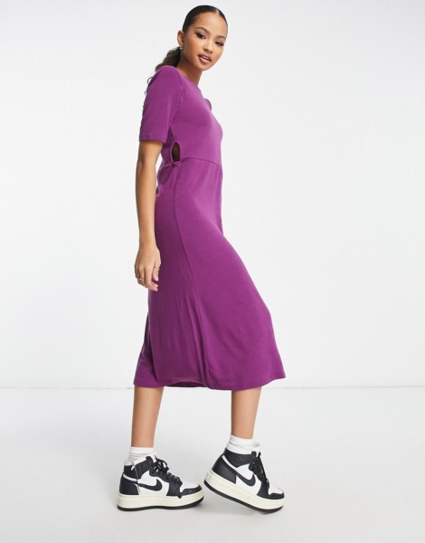Pieces Purple Maxi Dress Asos Woman GOOFASH