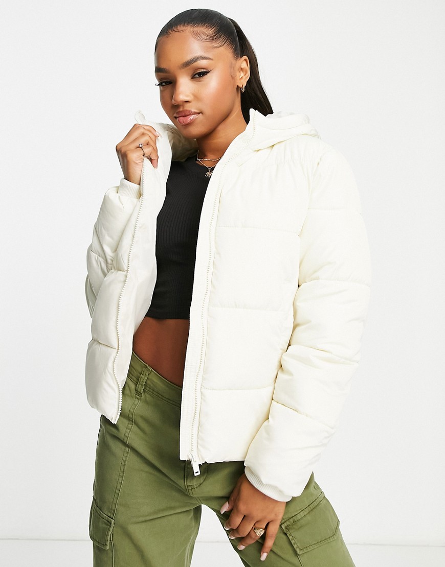 Pieces - White Padded Jacket for Women by Asos GOOFASH