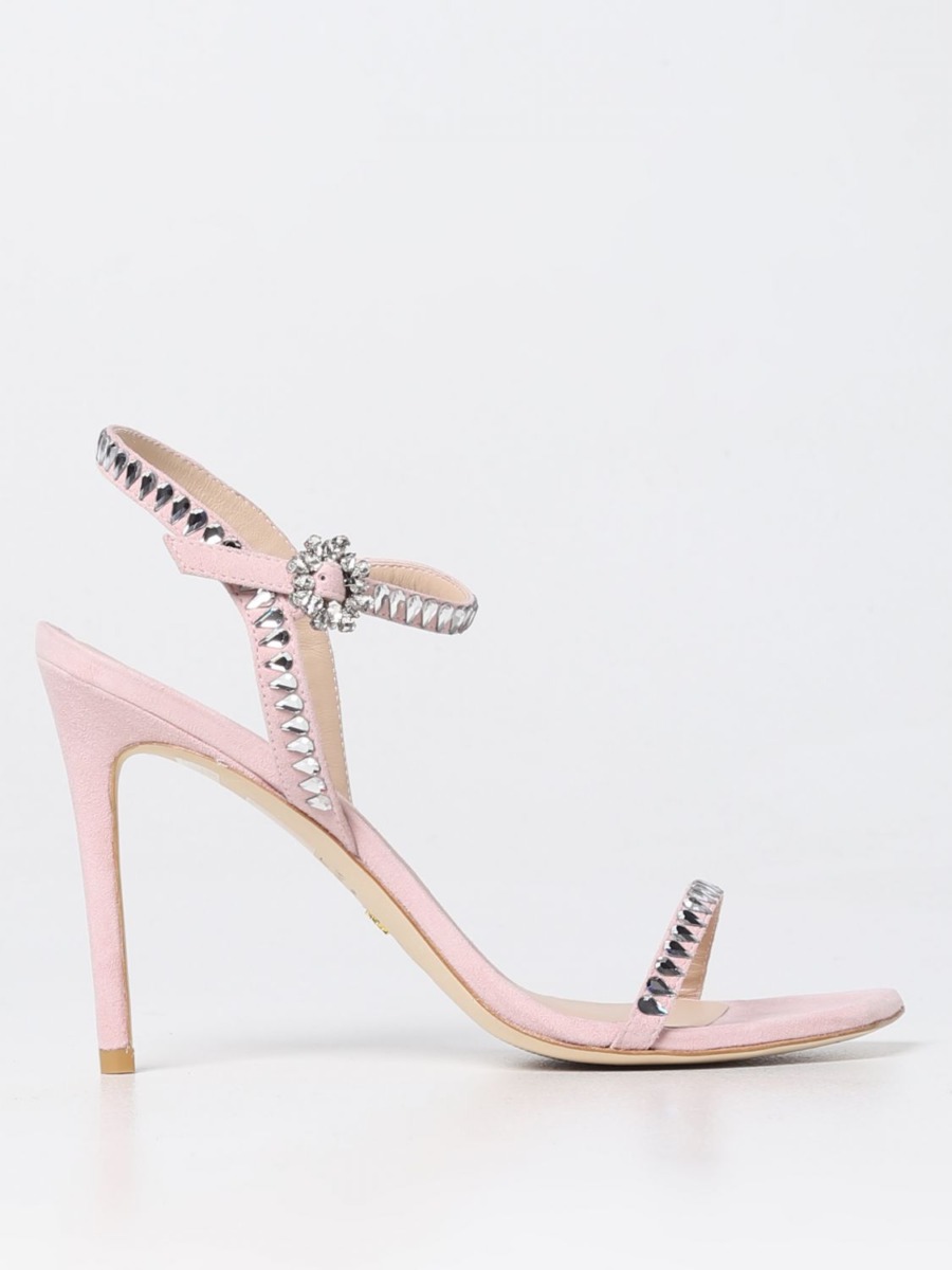 Pink Heeled Sandals for Woman at Giglio GOOFASH