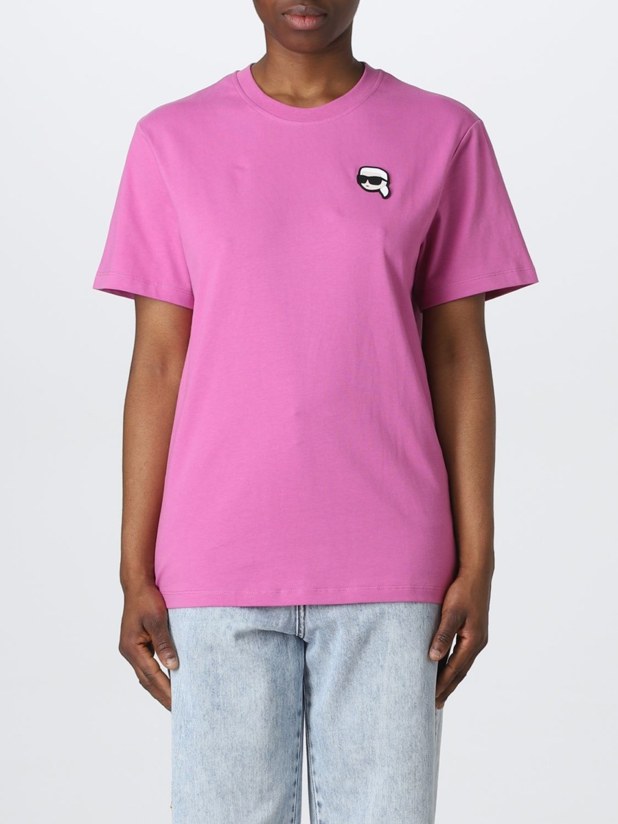 Pink - T-Shirt - Karl Lagerfeld - Giglio GOOFASH