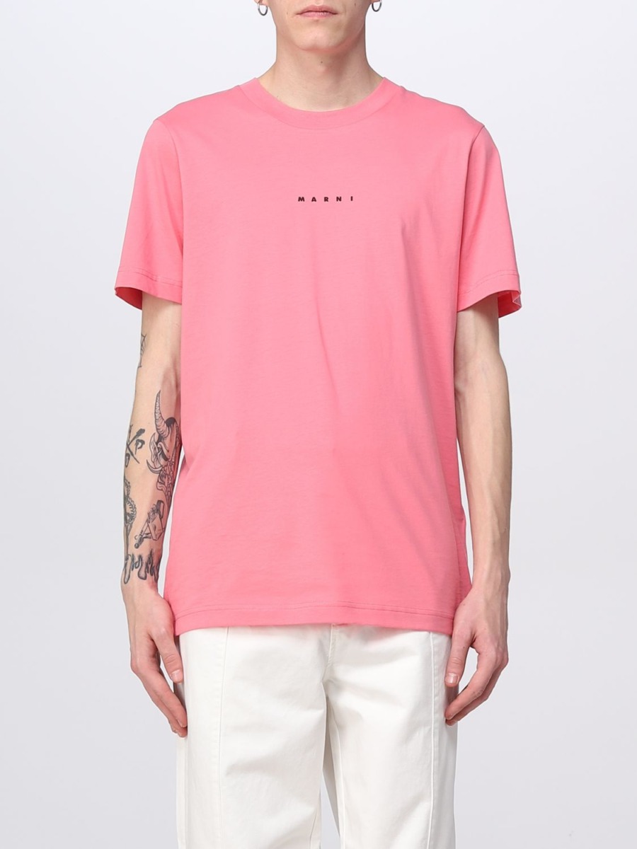 Pink T-Shirt for Man at Giglio GOOFASH