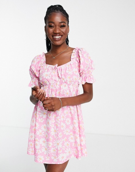 Pink Tea Dress Influence Asos Women GOOFASH