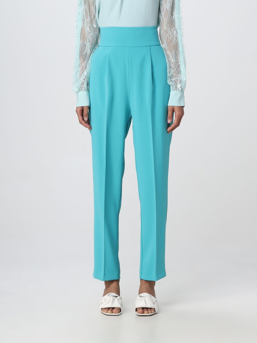 Pinko Lady Trousers Blue by Giglio GOOFASH