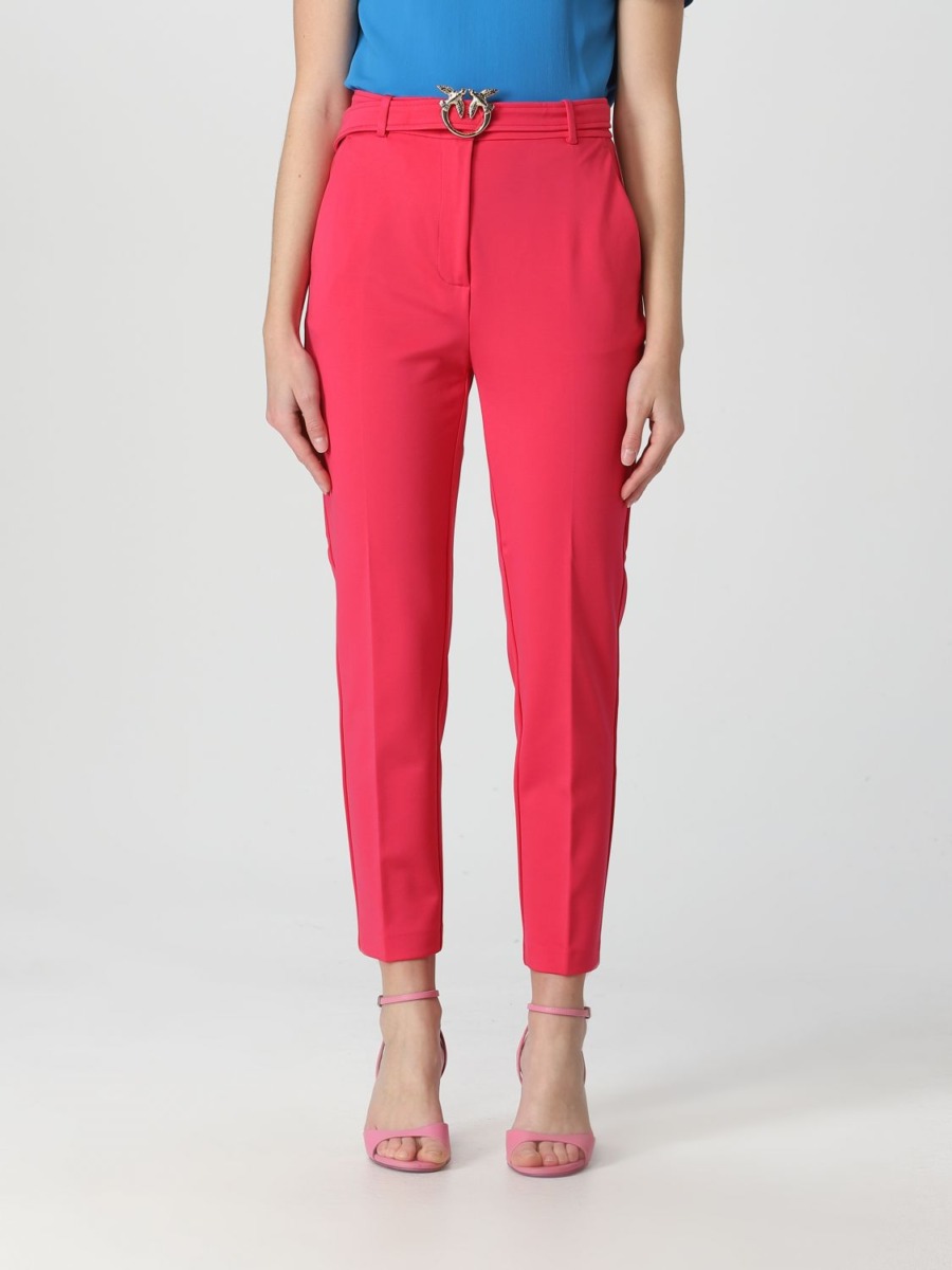 Pinko Women's Pink Trousers from Giglio GOOFASH