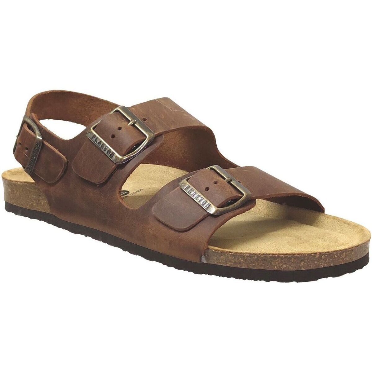 Plakton Gents Sandals in Brown from Spartoo GOOFASH