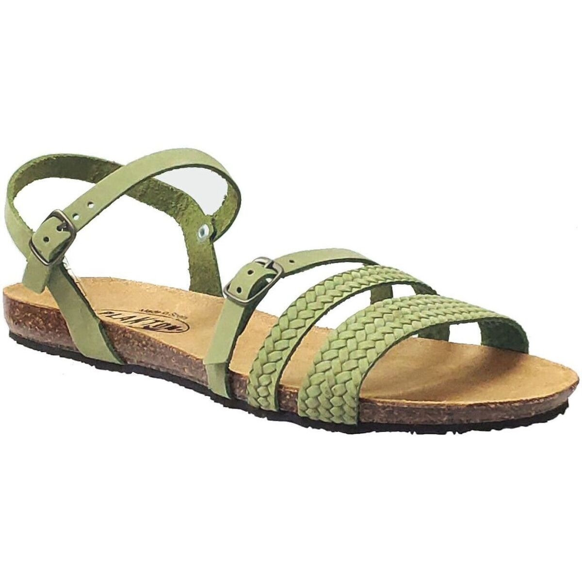 Plakton Womens Sandals in Green from Spartoo GOOFASH