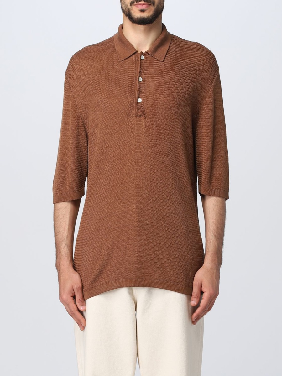 Poloshirt Brown for Men by Giglio GOOFASH