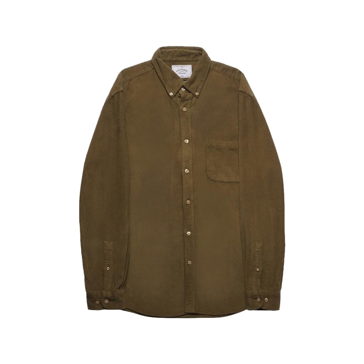 Portuguese Flannel Green Shirt for Man at Spartoo GOOFASH