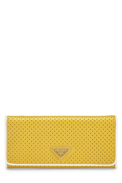 Prada Lady Wallet Yellow at WGACA GOOFASH