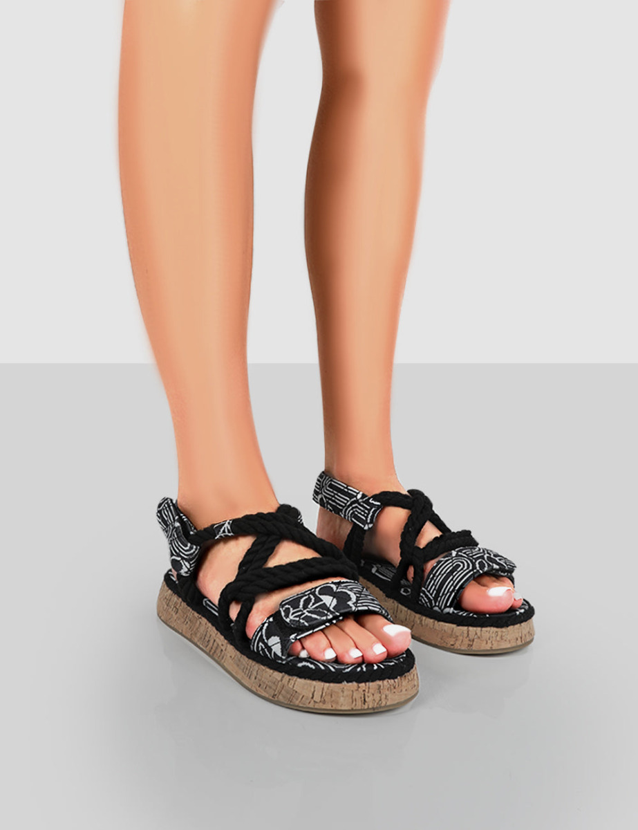 Print Ladies Sandals - Public Desire GOOFASH