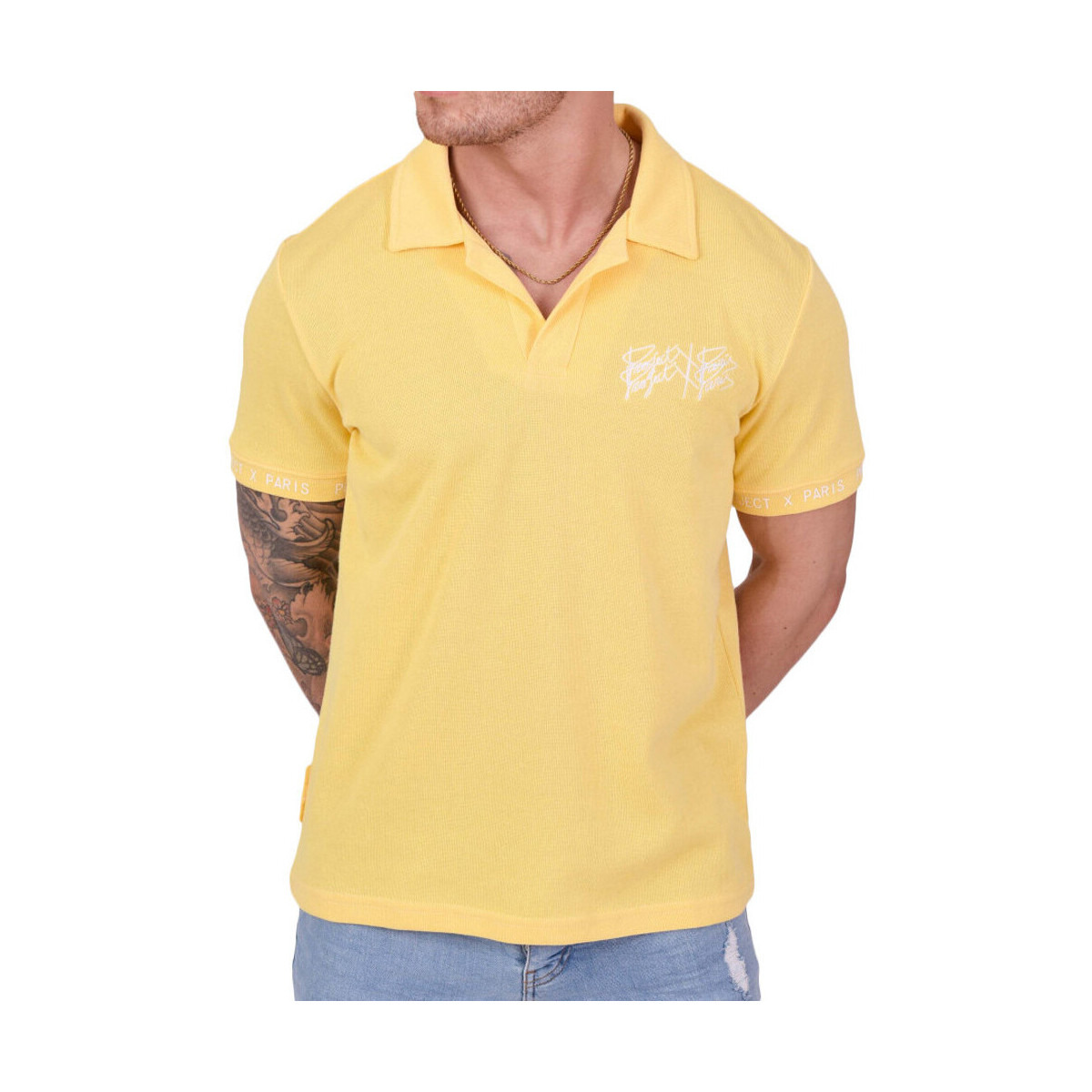 Project X Paris - Gents Poloshirt Yellow by Spartoo GOOFASH