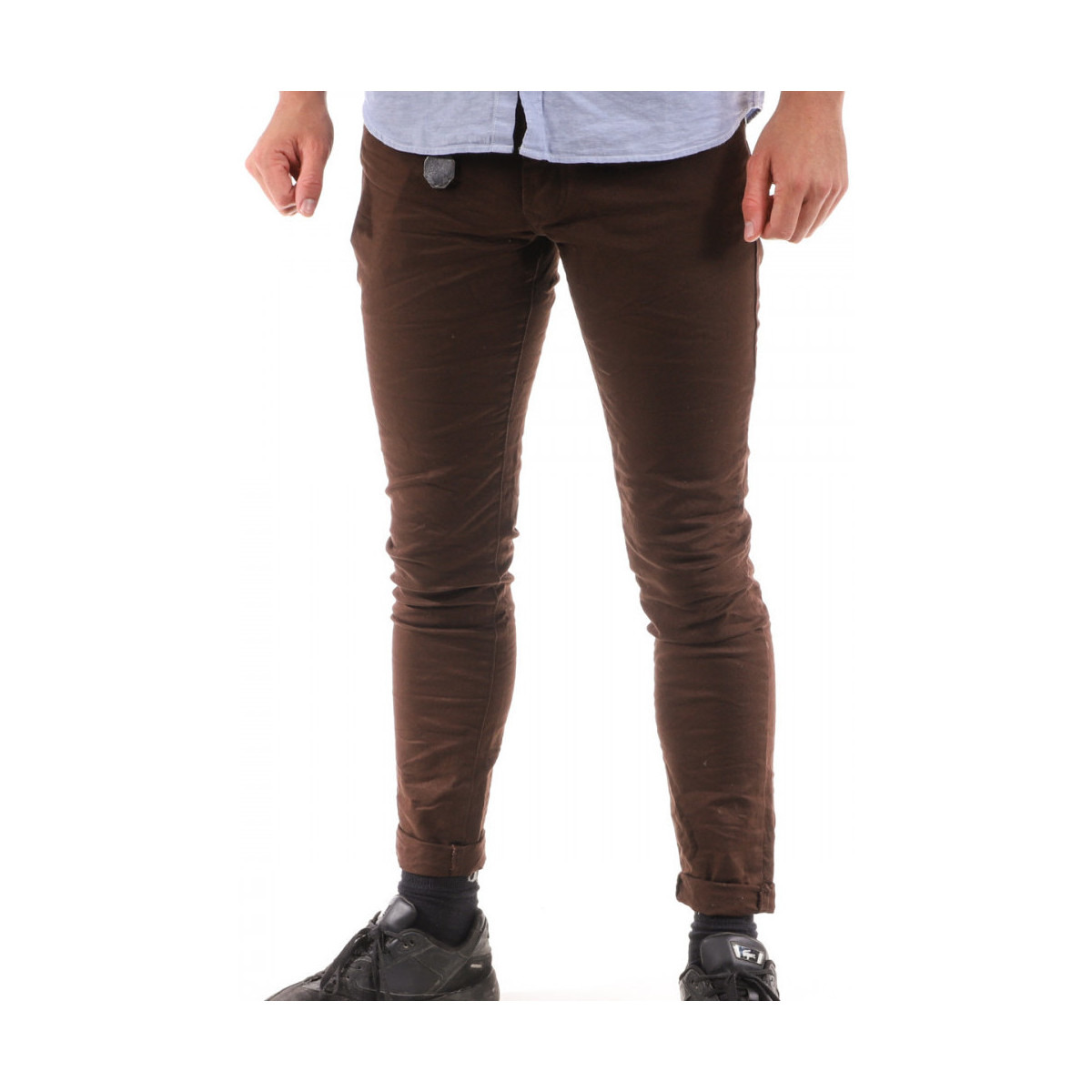 Project X Paris Men Brown Skinny Jeans by Spartoo GOOFASH