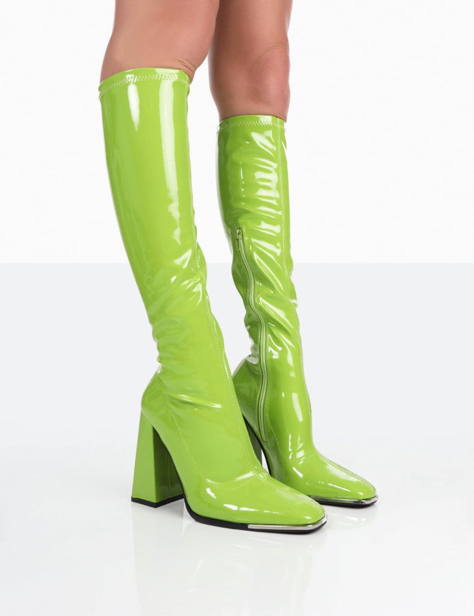 Public Desire - Ankle Boots in Green GOOFASH