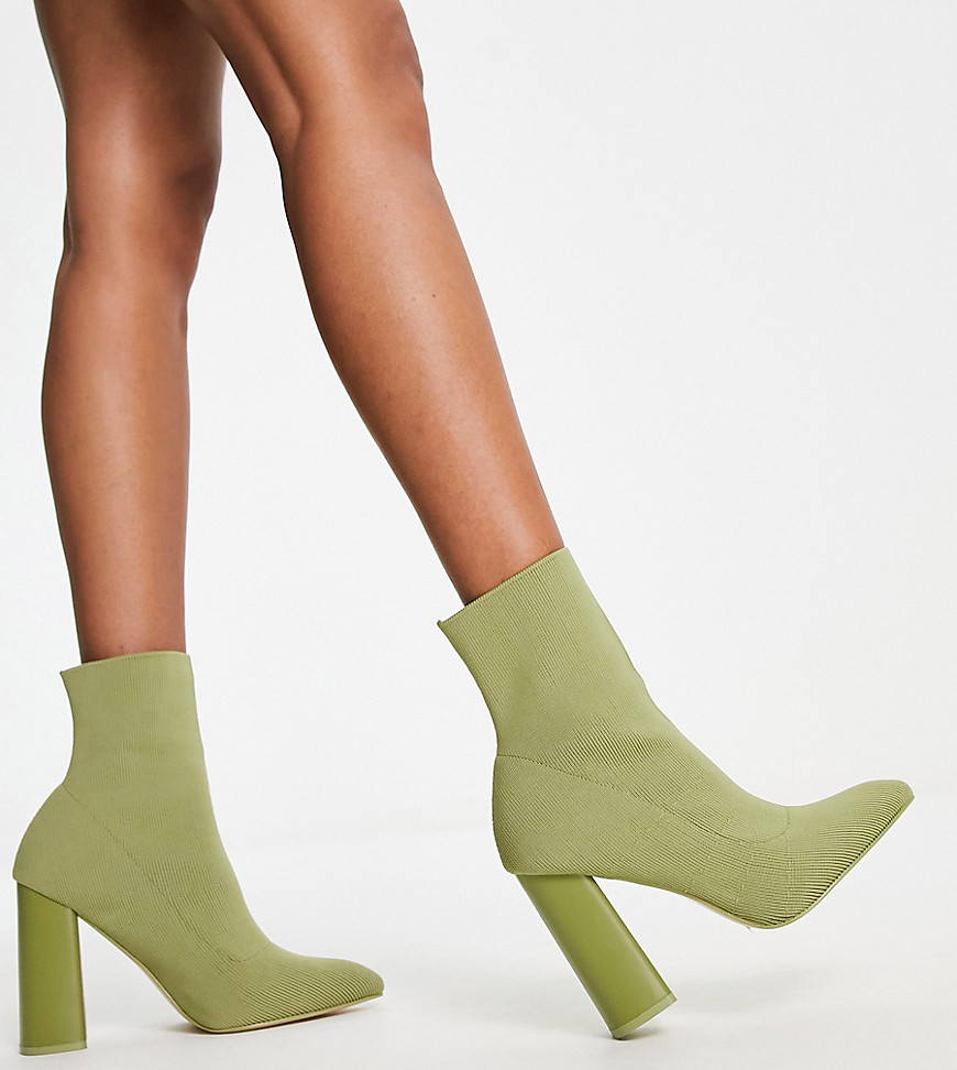 Public Desire Ladies Sock Boots in Green Asos GOOFASH