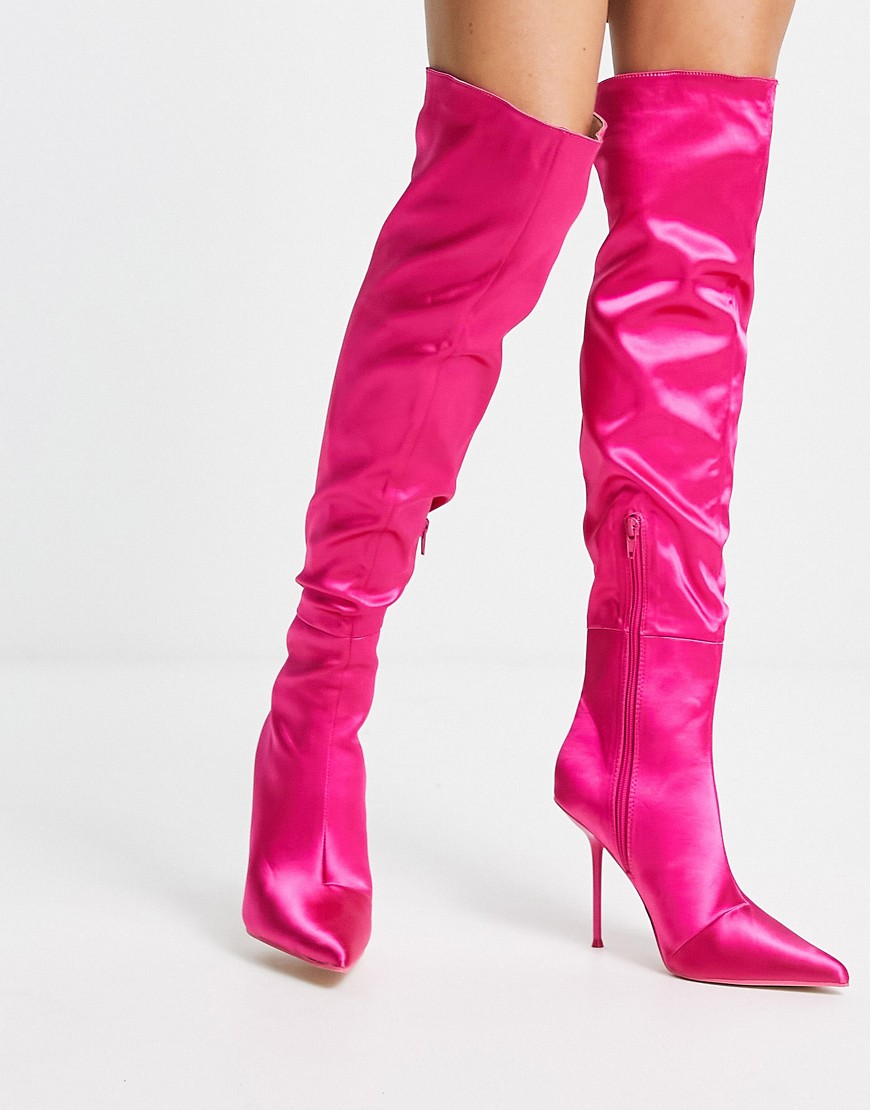 Public Desire - Pink Overknee Boots for Woman from Asos GOOFASH