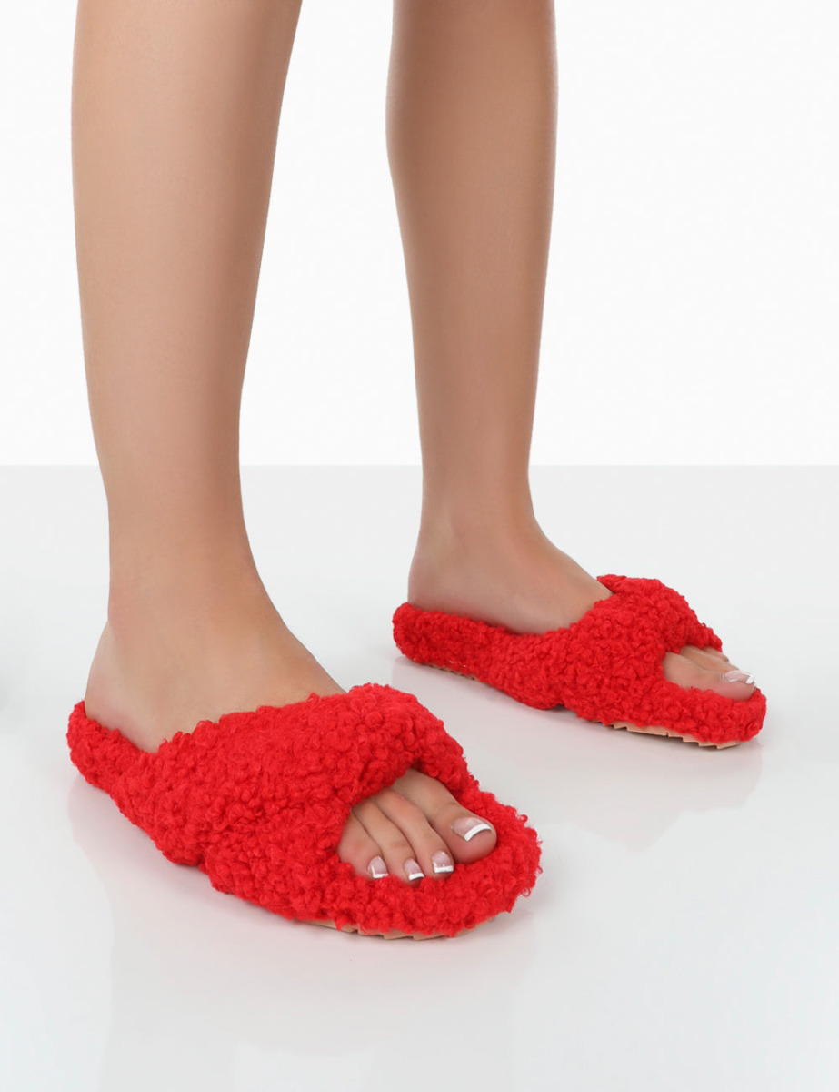 Public Desire - Women Red Slippers GOOFASH