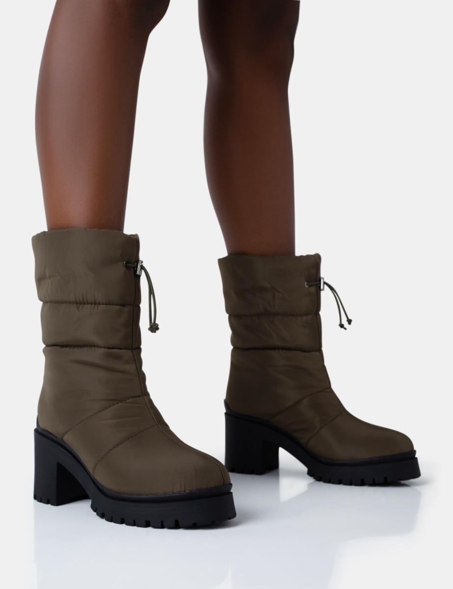 Public Desire - Womens Khaki Ankle Boots GOOFASH