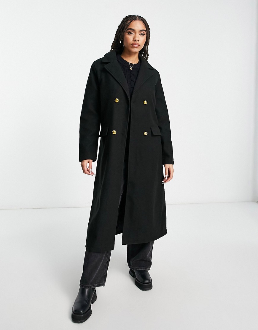 Qed London - Lady Coat in Black from Asos GOOFASH