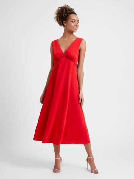 Red Midi Dress Woman - Great Plains GOOFASH
