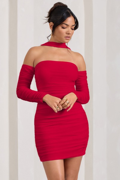 Red Mini Dress - Ladies - Club L London GOOFASH