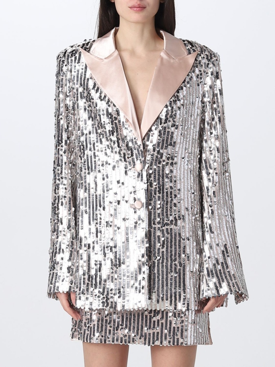 Rotate Womens Blazer in Silver from Giglio GOOFASH