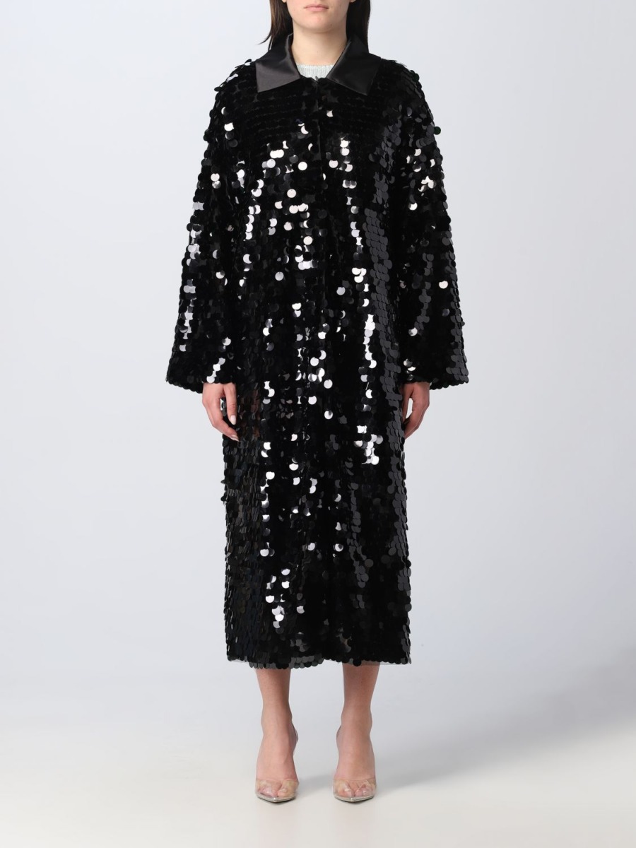Rotate Womens Coat in Black at Giglio GOOFASH