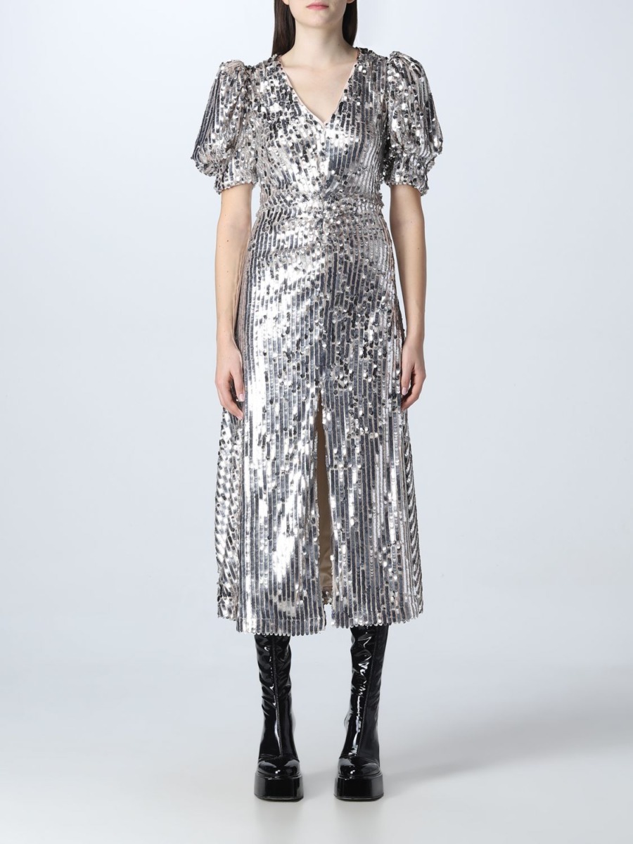 Rotate Womens Dress in Silver by Giglio GOOFASH