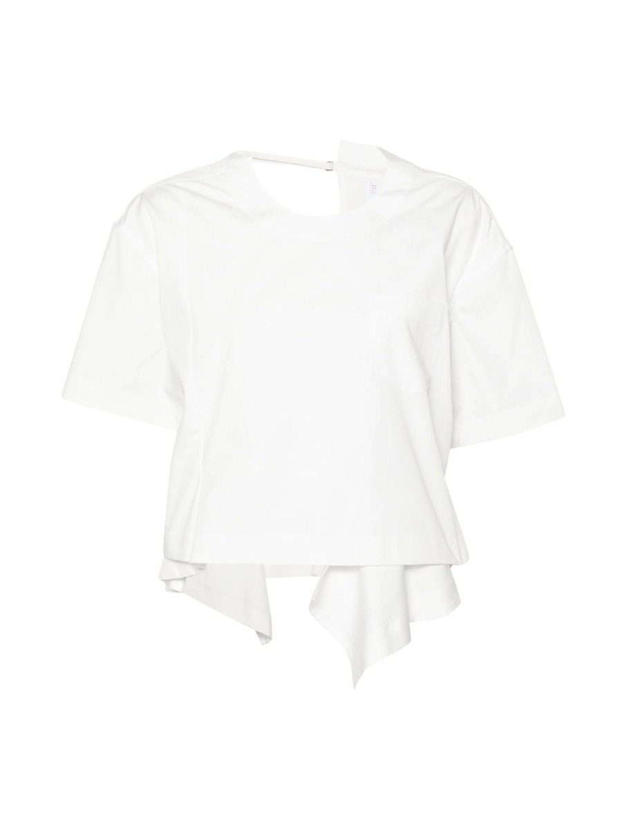 Sacai - T-Shirt in White for Women by Suitnegozi GOOFASH