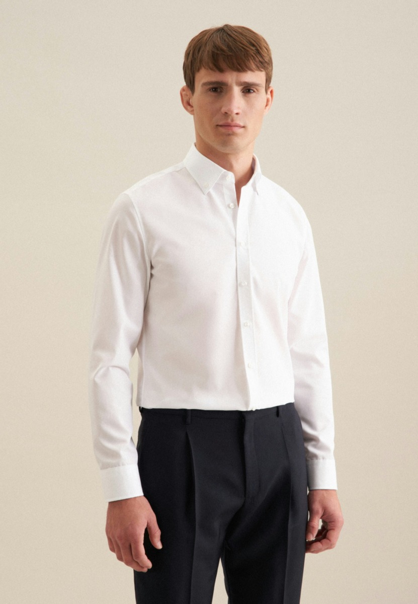 Seidensticker Gents Business Shirt White GOOFASH