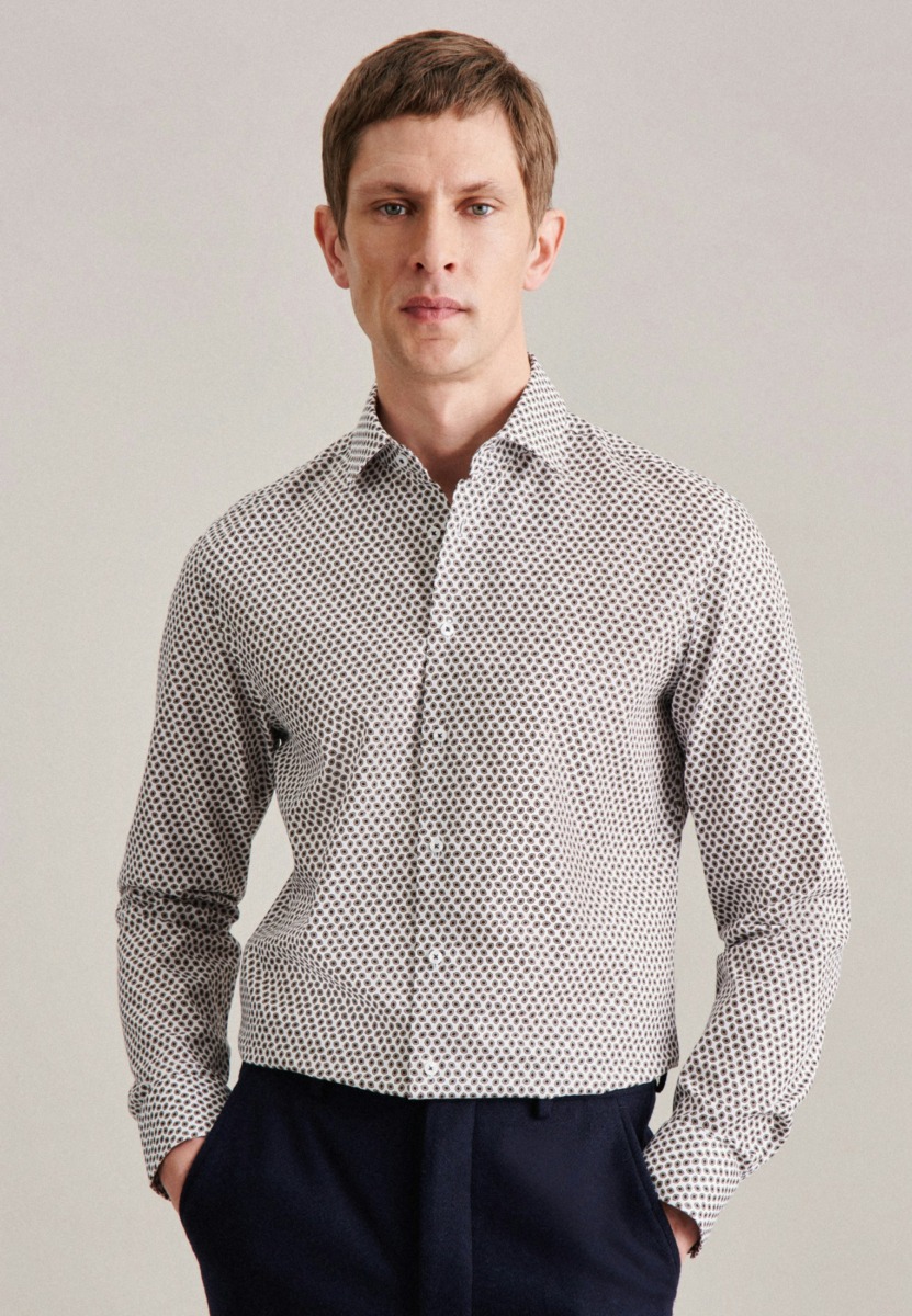 Seidensticker - Men Brown Business Shirt GOOFASH