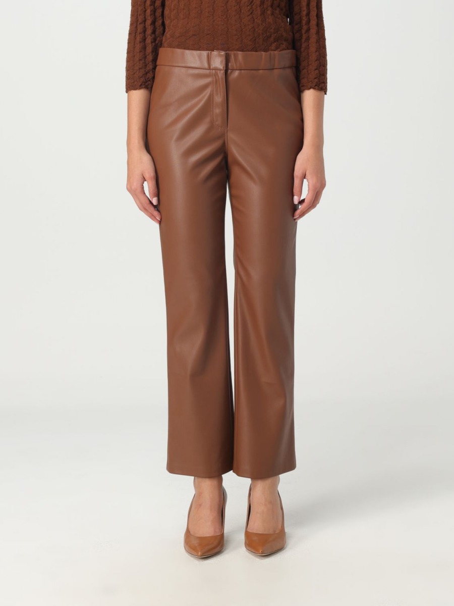 Semicouture - Trousers - Camel - Giglio - Woman GOOFASH