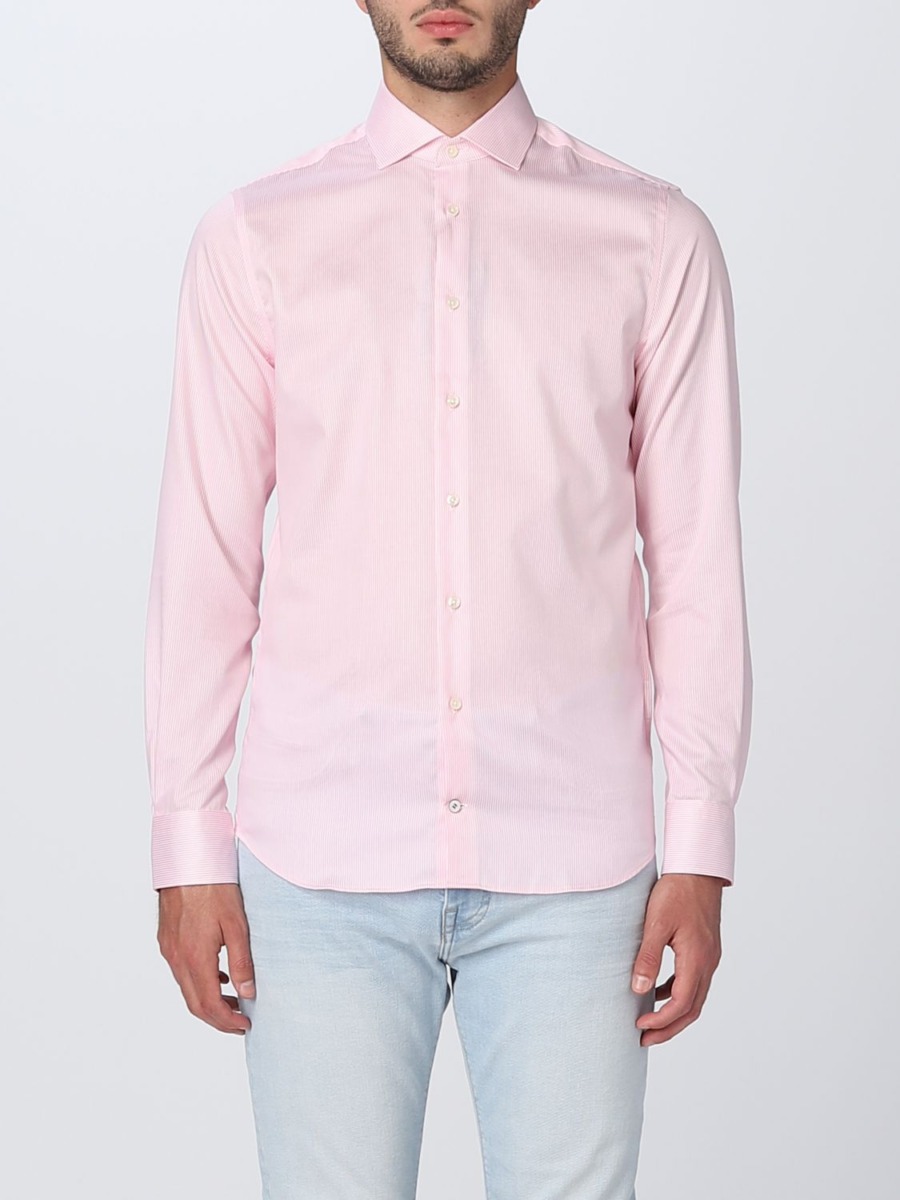 Shirt in Pink for Man from Giglio GOOFASH