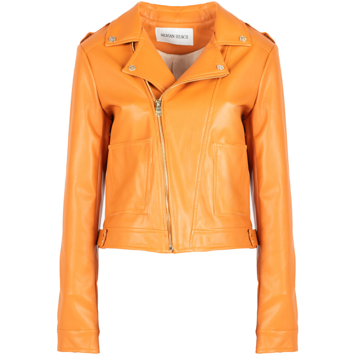 Silvian Heach Womens Jacket Orange from Spartoo GOOFASH
