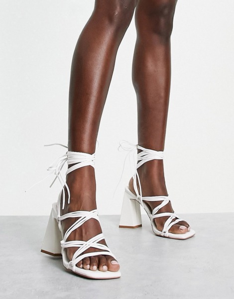 Simmi Shoes - Women Heeled Sandals in White by Asos GOOFASH