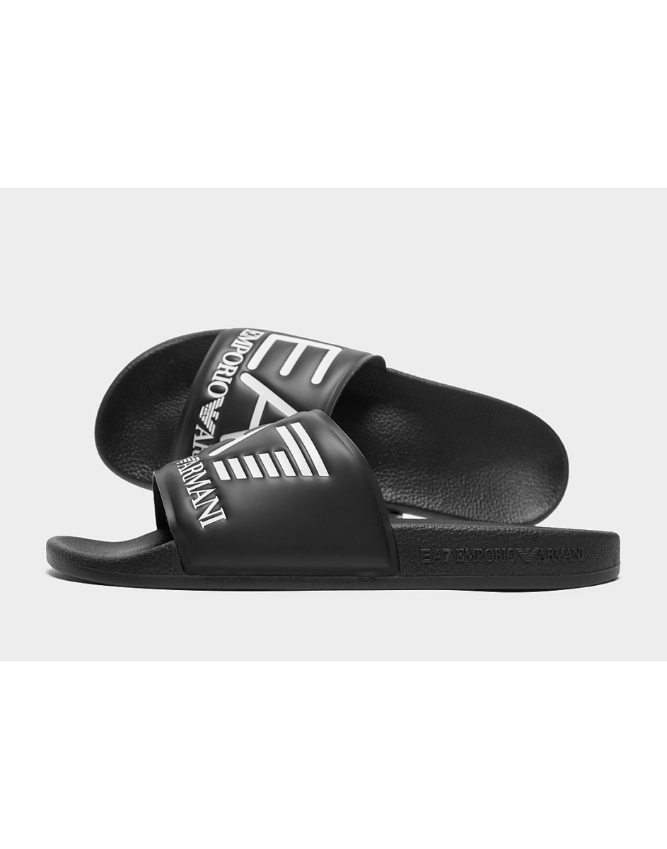 Sliders in Black JD Sports - Armani GOOFASH