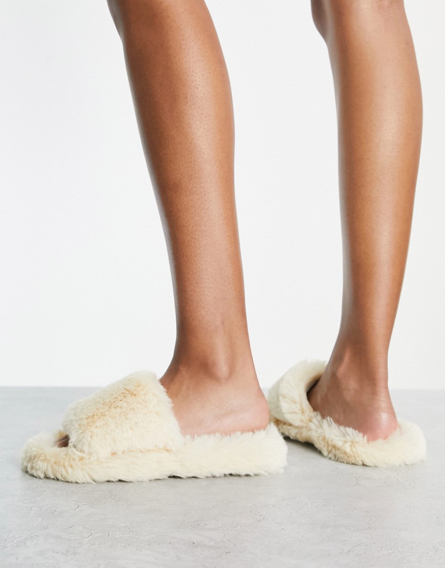 Slippers White Loungeable Woman - Asos GOOFASH