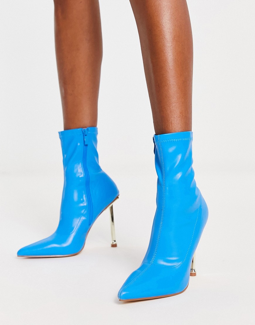 Sock Boots in Blue Asos Woman - Asos GOOFASH