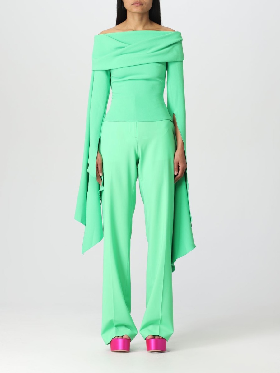 Solace London Green Top by Giglio GOOFASH