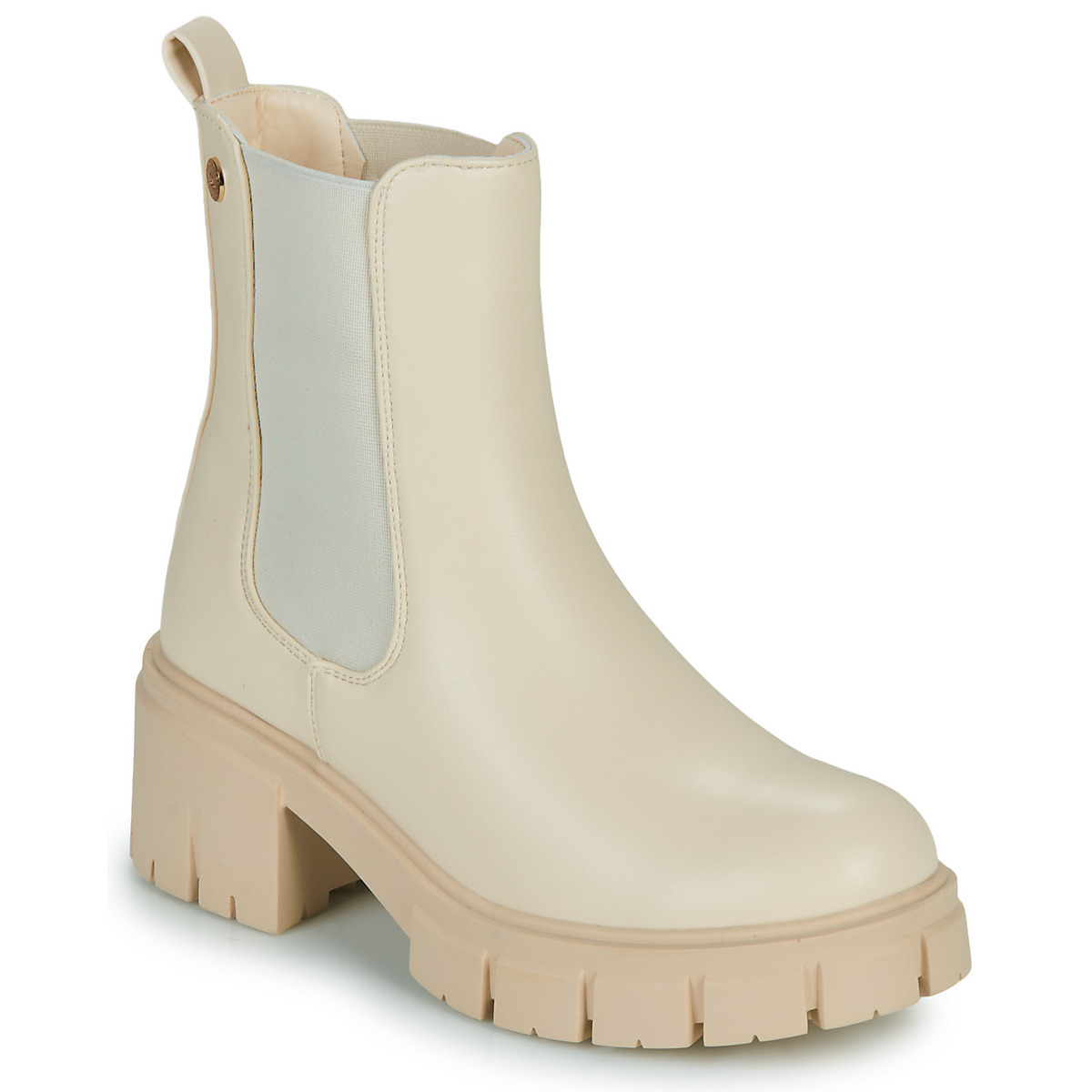 Spartoo - Boots in White by Le Temps des Cerises GOOFASH