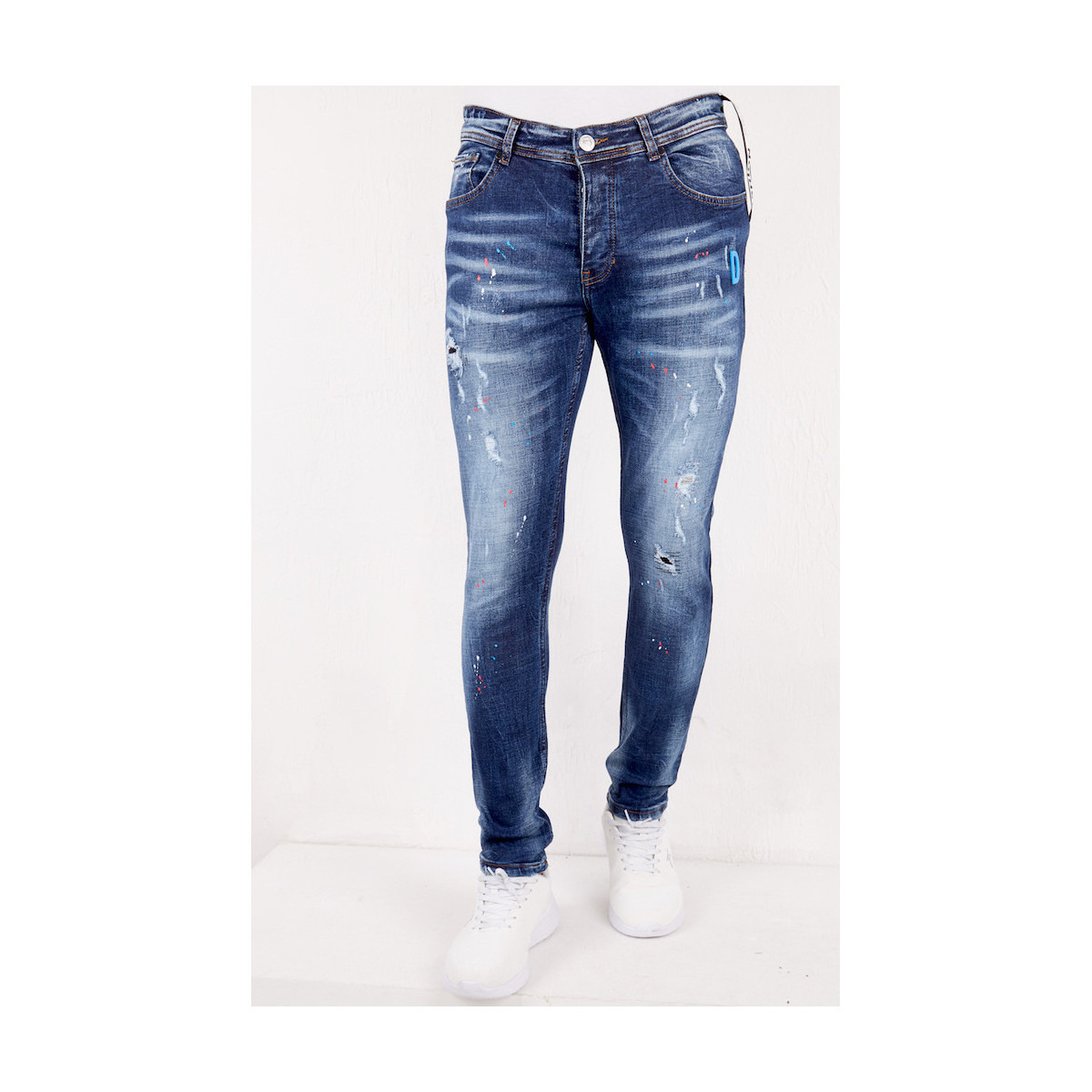 Spartoo - Gent Skinny Jeans in Blue by True Rise GOOFASH