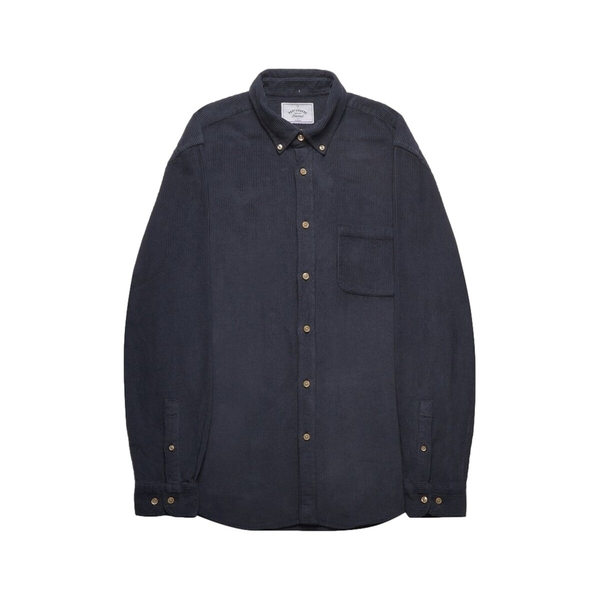 Spartoo - Gents Shirt Blue from Portuguese Flannel GOOFASH