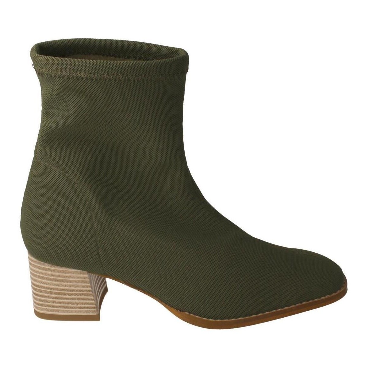 Spartoo - Green Lady Ankle Boots - Miss Elastic GOOFASH