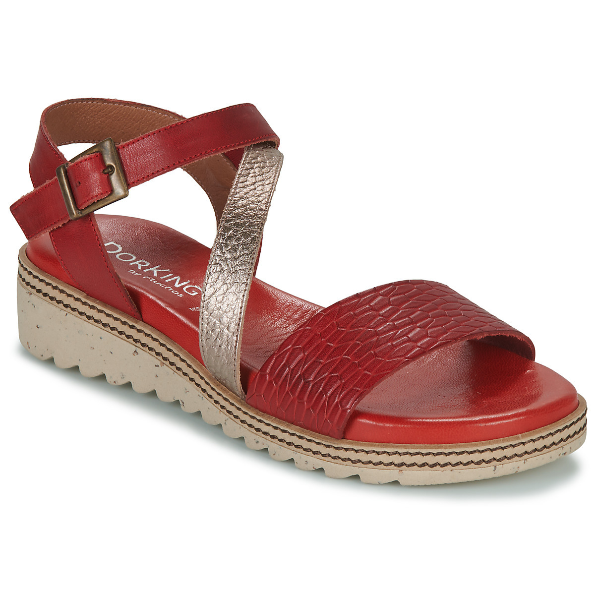 Spartoo Ladies Sandals Red from Dorking GOOFASH