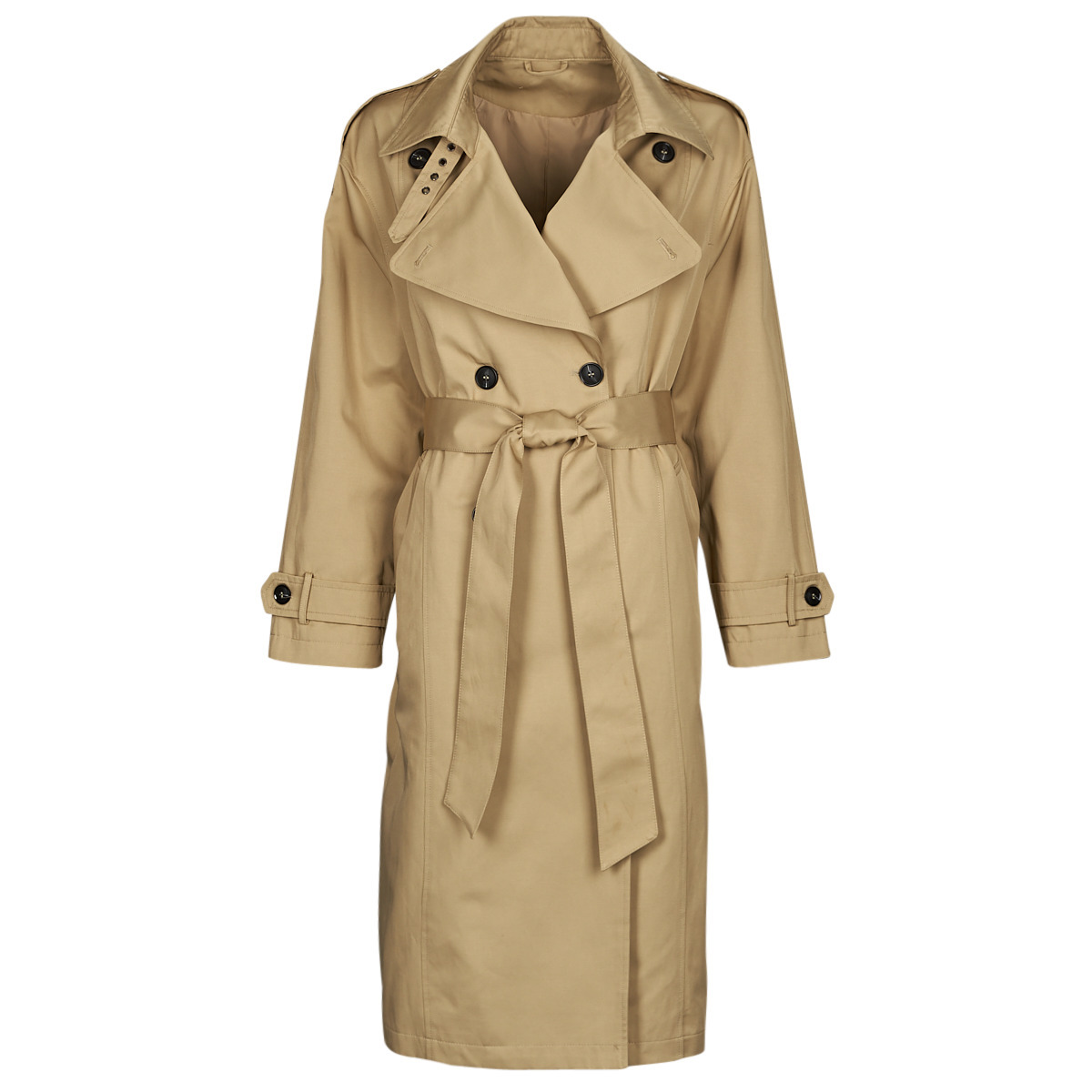 Spartoo Woman Beige Trench Coat by Betty London GOOFASH
