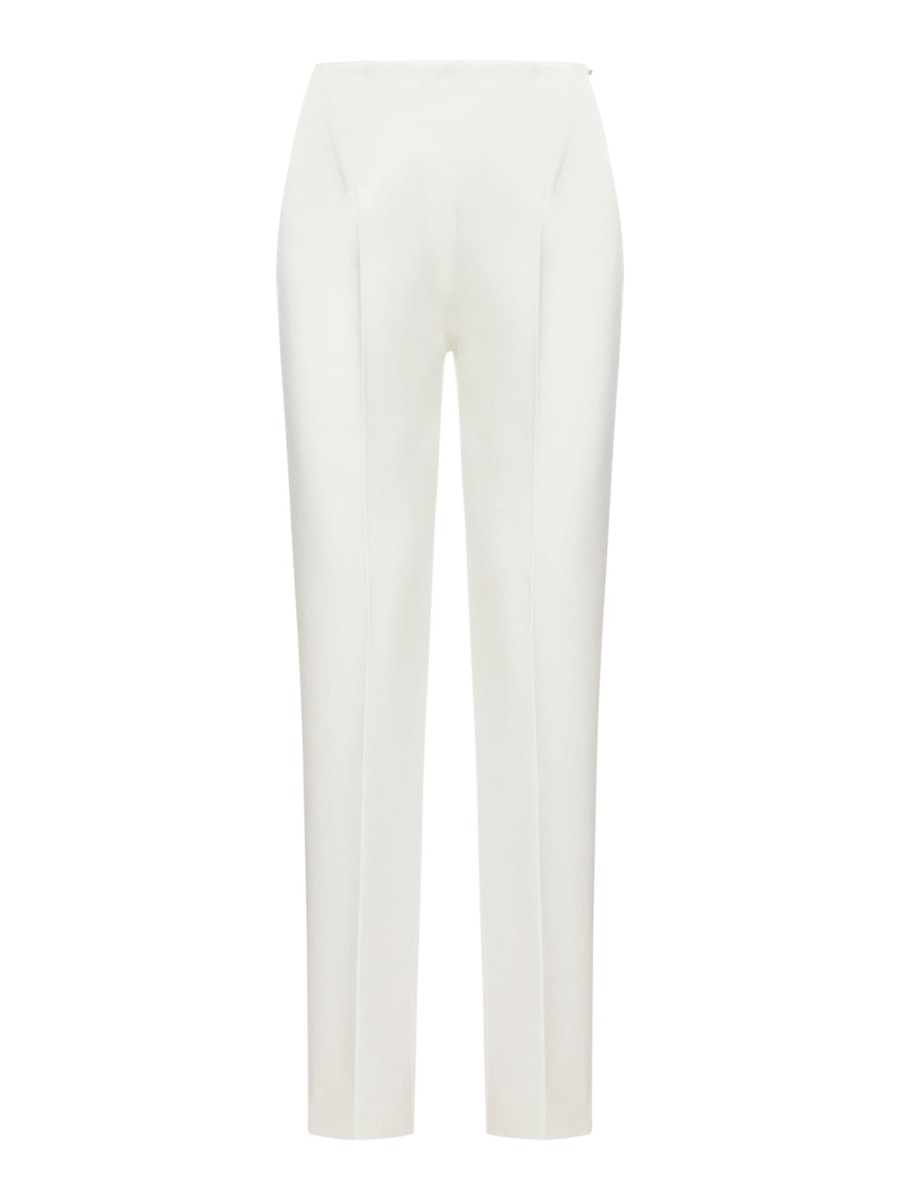 Sportmax - Woman Trousers White Suitnegozi GOOFASH