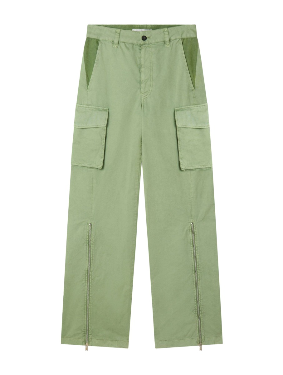 Stella McCartney Womens Cargo Trousers Green - Suitnegozi GOOFASH