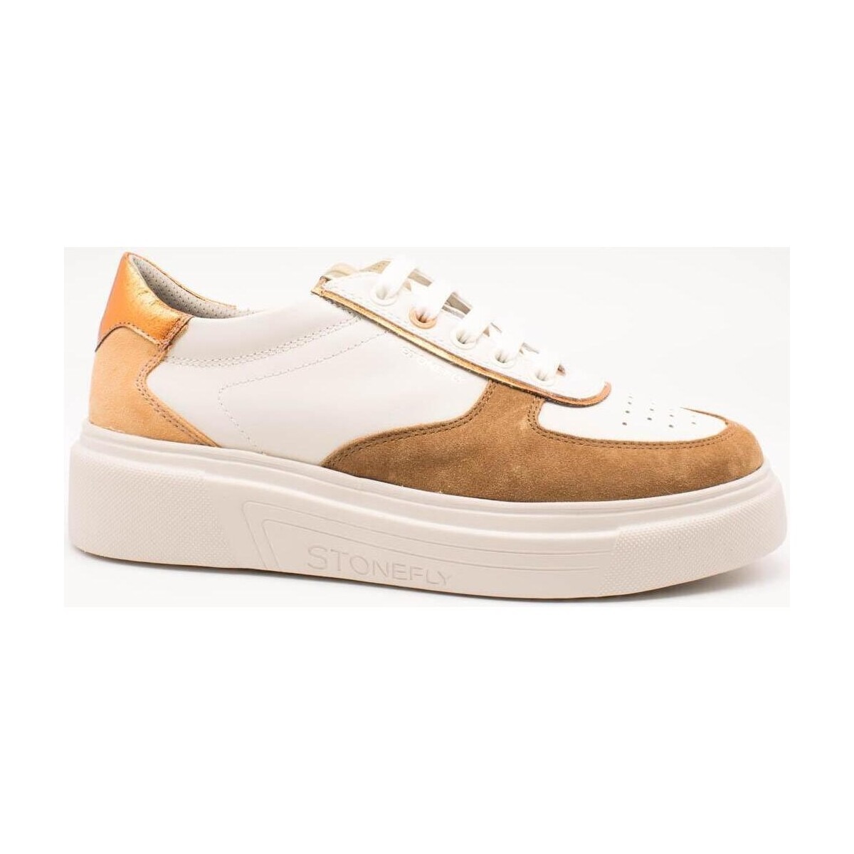 Stonefly Ladies Sneakers in White at Spartoo GOOFASH
