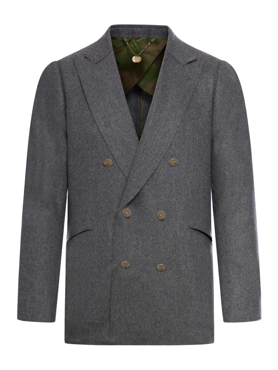 Suitnegozi - Grey Jacket for Men from Maurizio Miri GOOFASH