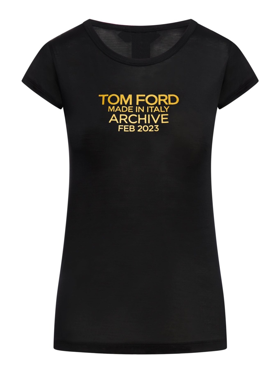 Suitnegozi - Ladies T-Shirt - Black - Tom Ford GOOFASH