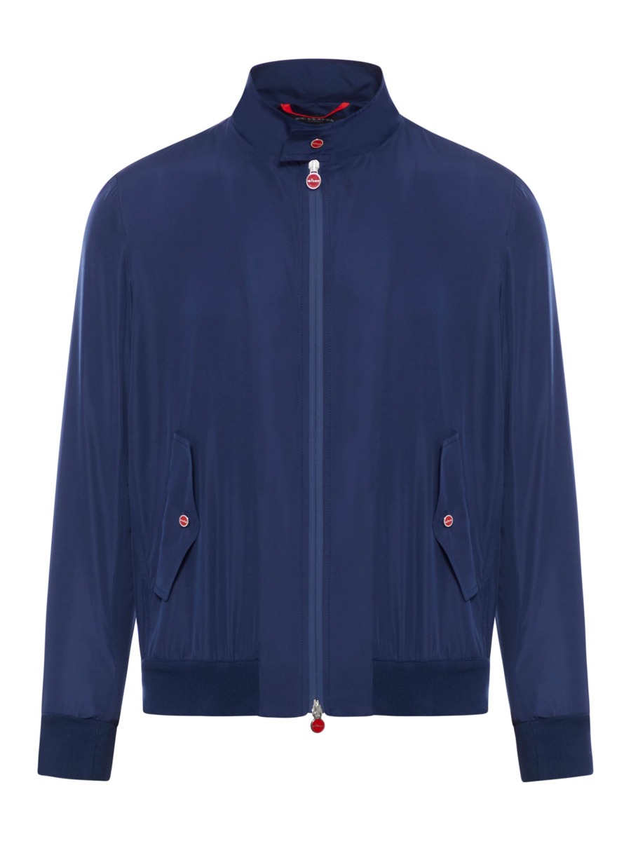 Suitnegozi - Mens Jacket in Blue from Kiton GOOFASH
